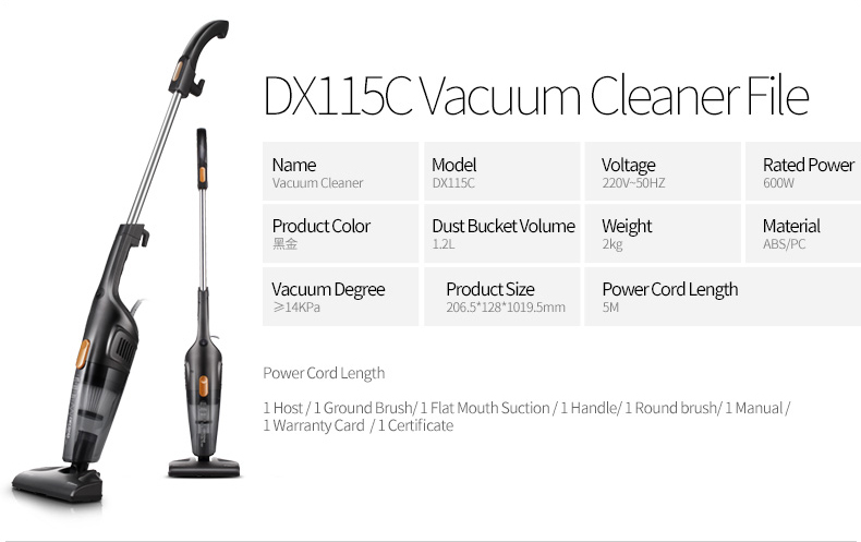 Máy hút bụi cầm tay Deerma DX115C - 400W (Black)