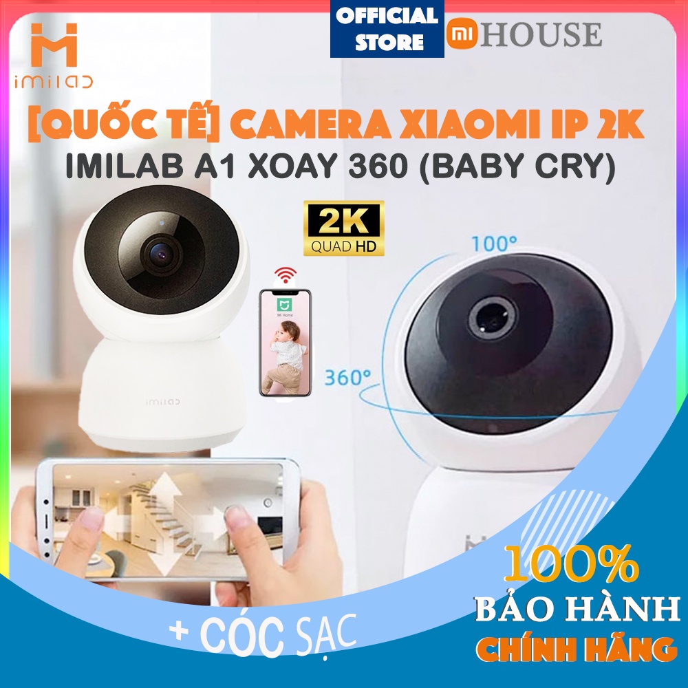 Camera giám sát IP 360° Xiaomi Imilab 2K 1296p A1 - Bản Quốc Tế