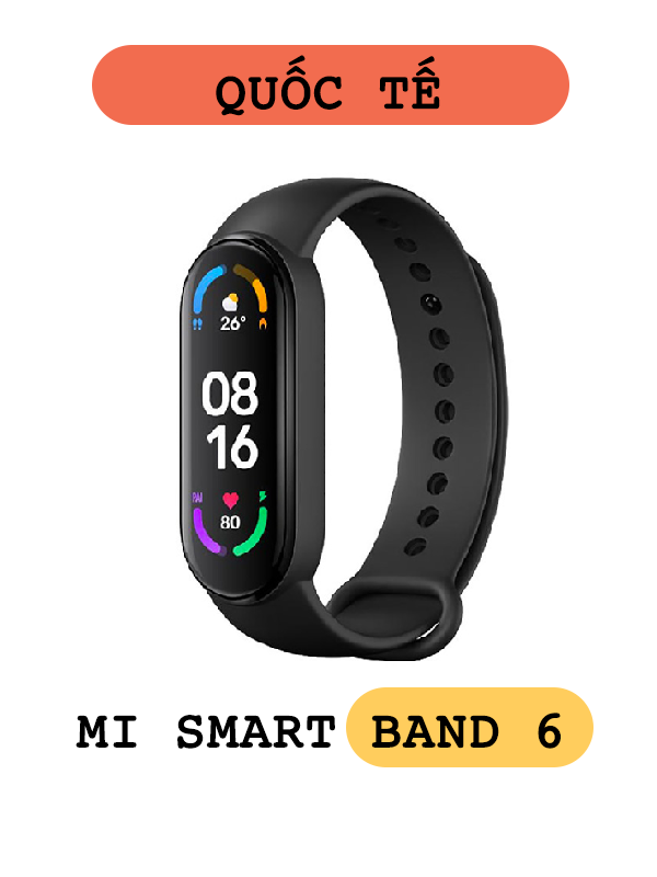 Vòng đeo tay thông minh Xiaomi Mi Smart Band 6 - Quốc Tế
