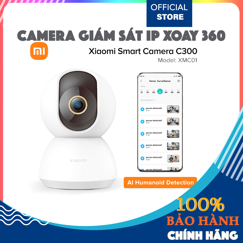 Camera Xiaomi 2K C300 - Quốc Tế 2023 - Xiaomi Smart Camera C300 - New Version