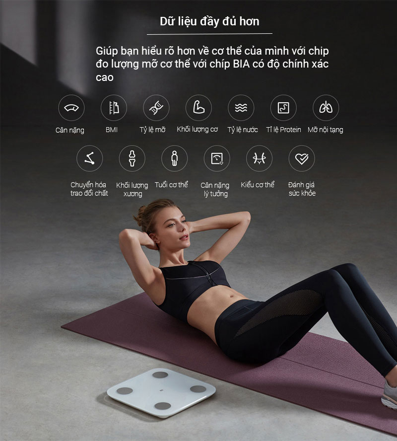 Cân thông minh, cân sức khoẻ 13 chỉ số Xiaomi Mi Body Composition Scale Gen 2