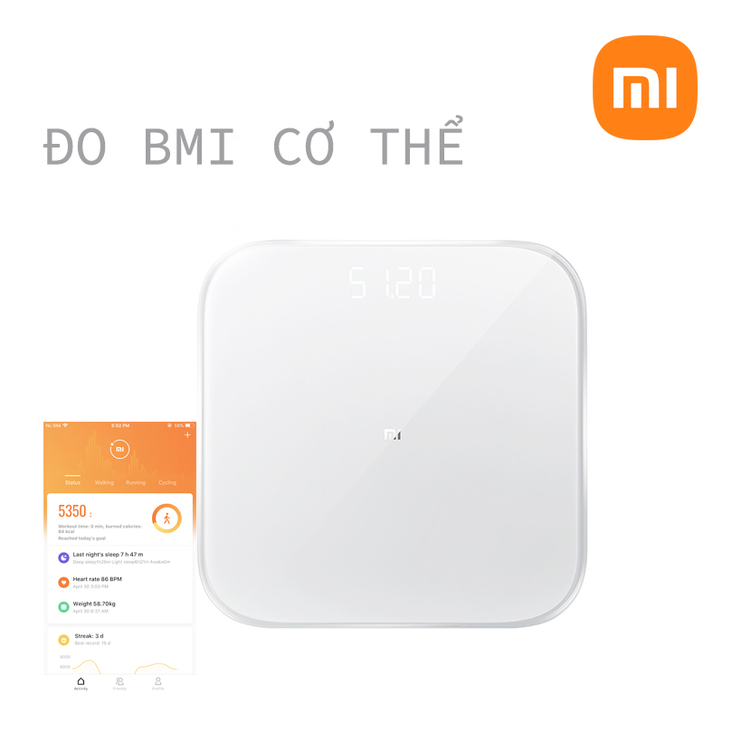 Cân Sức Khỏe Xiaomi Thông Minh Mi Smart Scale 2 - Chính Hãng